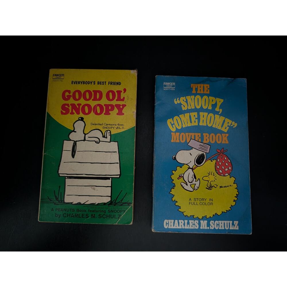 Vintage Snoopy Peanuts Book Lot Charles Schulz Fawcett Crest READ Loose Pages